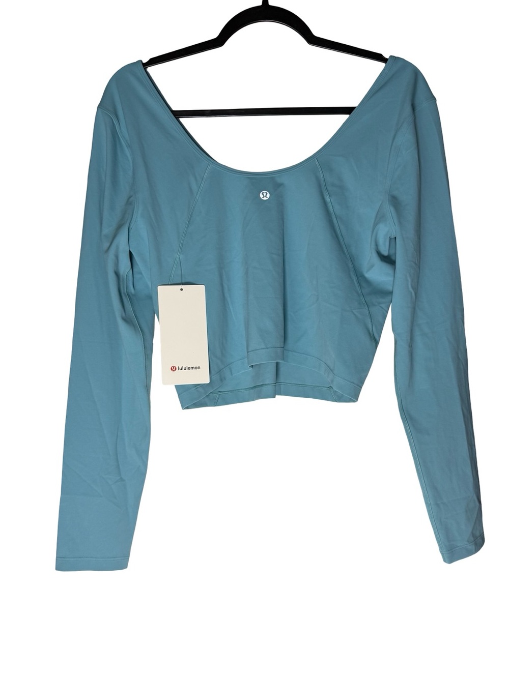 Lululemon Align Long Sleeve Shirt Size 12 Tidal Teal Nulu Cropped Yoga Top NWT